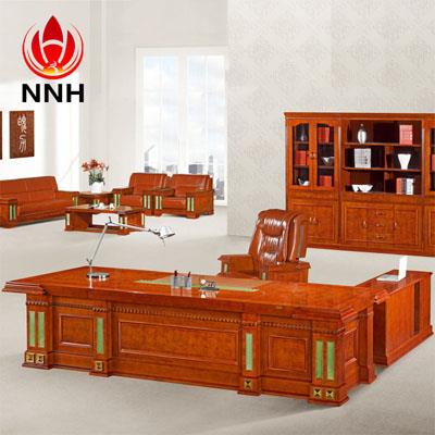 实木贴皮办公桌 油漆实木班台NNH-DA18-38