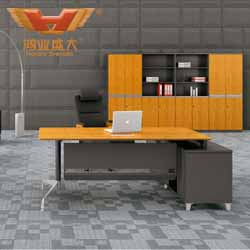 竹木板式办公桌 H60-0103（直边）